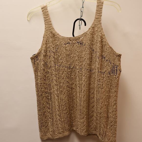 Pink Republic Crochet Lace Cami Beige Size Large Tank - Picture 8 of 12